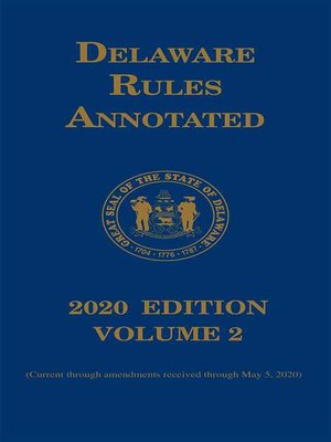 cover image of Delaware Court Rules Annotated